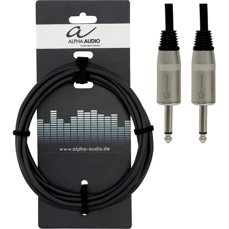 Alpha Audio 190625 Pro Line Lautsprecherkabel (3 m, Monoklinke auf Monoklinke)