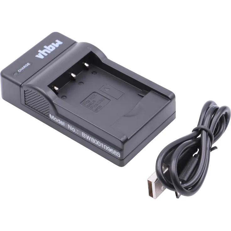 vhbw USB Akku Ladegerät Ladeschale passend für Nikon CoolPix A100, A300, S100, S2500 Digitalkamera- Camcorder- DSLR- Action Cam-Akku