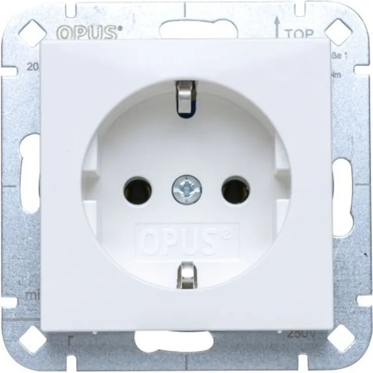 OPUS OPUS 55 Schutzkontaktsteckdose polarweiß