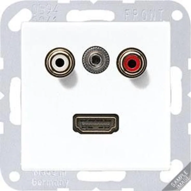 Jung ? Platte Cinch Audio RCA Jack HDMI anthrazit matt