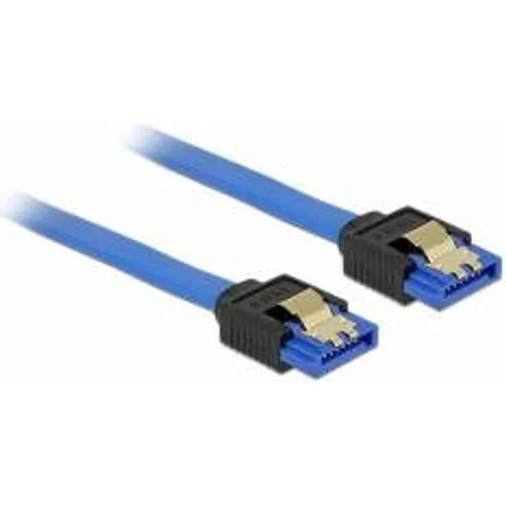 DeLOCK - SATA-Kabel - Serial ATA 150/300/600 - SATA (R) bis SATA (R) - 20cm - eingerastet - Blau (84977)