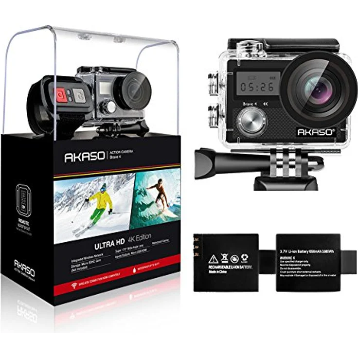 AKASO Brave 4 (4K) inkl. Zubehör-Kit  – Bild 1