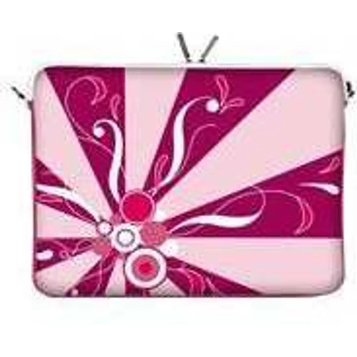 Digittrade LS155-10 Magic Rays Designer iPad Pro 9,7 Hülle Neopren passend für 10 bis 10.5 Zoll (26,67 cm) Air Schutzhülle Tasche Sleeve Muster rosa-pink