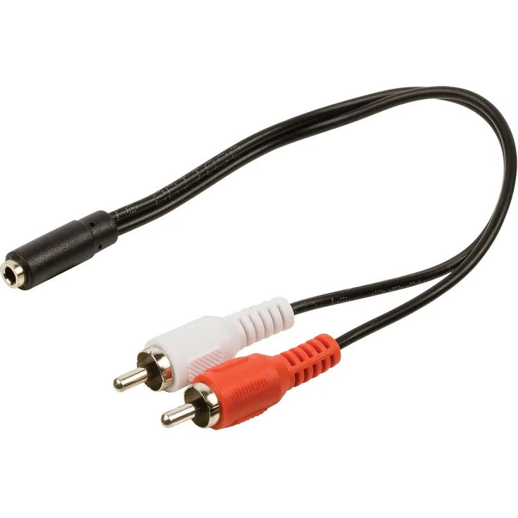 Valueline VLAP22255B02 - Stereo-Audiokabel - 2x Cinch Stecker auf 3.5 mm Buchse - 20cm