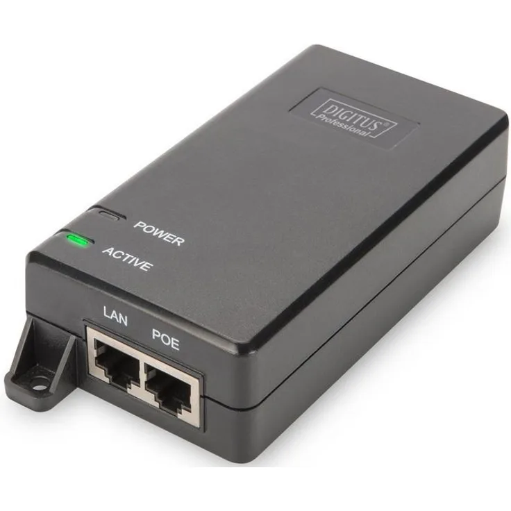 DIGITUS PoE+ Injektor - IEEE802.3at - Gigabit Ethernet - 30 Watt - max. 48 Volt - Stromversorgung Pin 4-5(+) & 7-8(-) - Preisvergleich