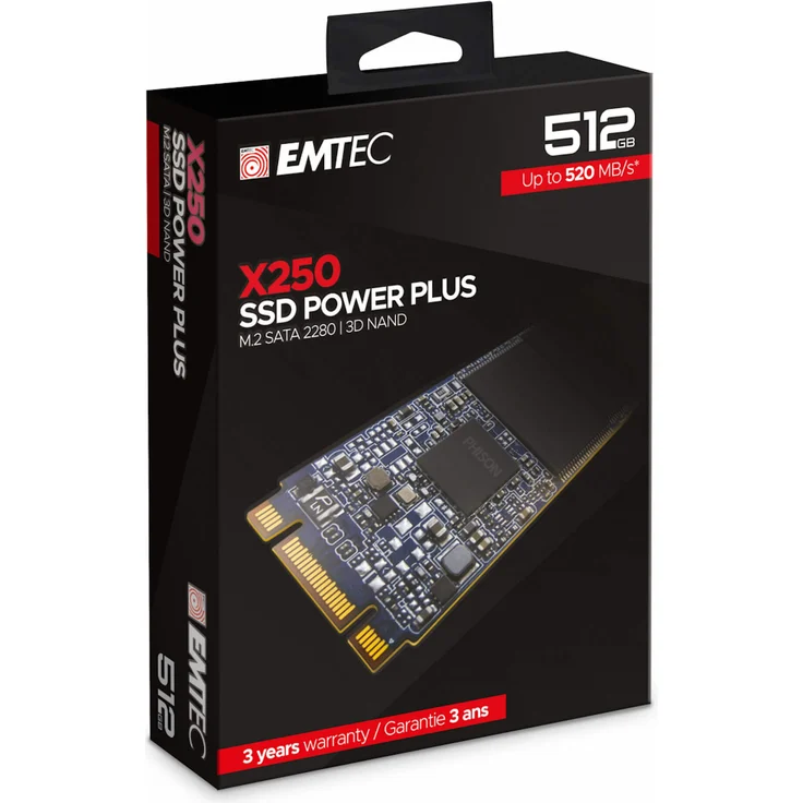 EMTEC SSD Power Plus X250 - Solid-State-Disk - 512 GB - intern - M.2 2280 - SATA 6Gb/s (ECSSD512GX250) – Bild 6