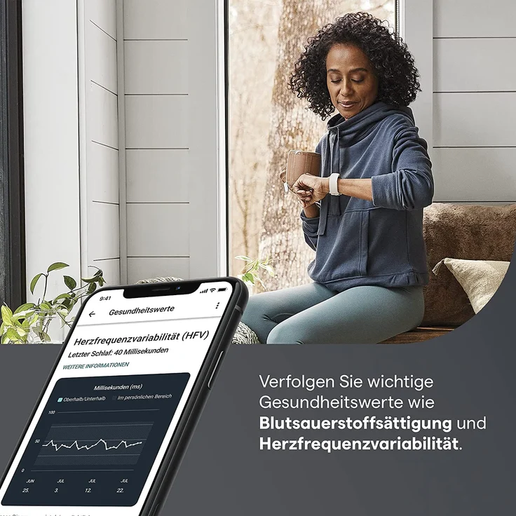 Fitbit Charge 5 Fitness-Tracker GPS, Unisex, Einheitsgröße, Aluminiumgehäuse, Black/Graphite – Bild 8