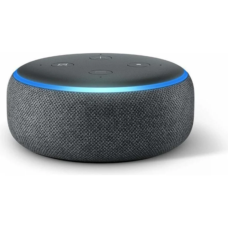 Amazon Echo Dot (3. Generation) Sprachassistent Anthrazit/Stoff US-Version mit EU-Adapter - Preisvergleich – Bild 1