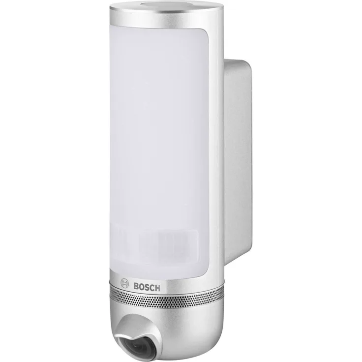 Bosch Smart Home Eyes Außenkamera mit Beleuchtung - Variante Deutschland, Frankreich und Österreich, kompatibel mit Alexa, silber (F01U314889)