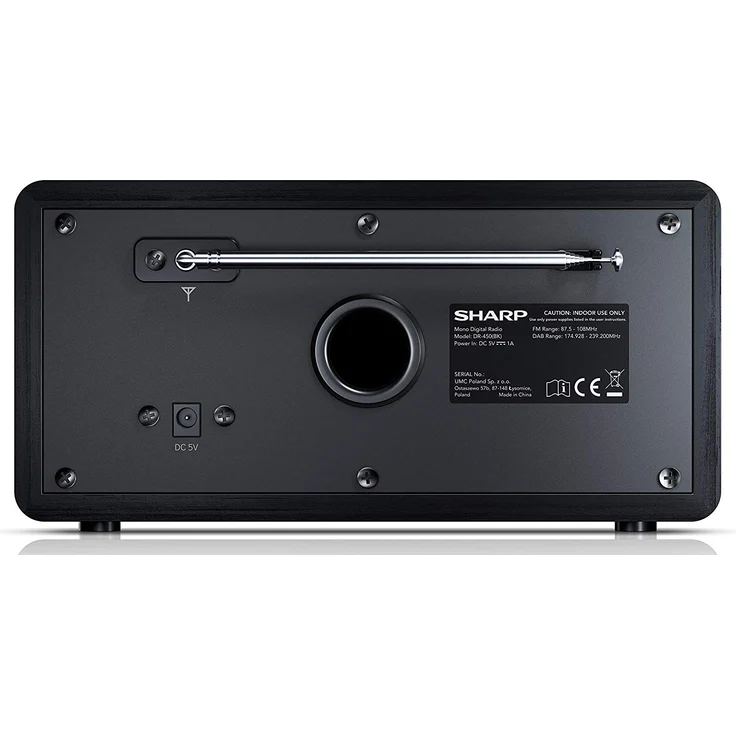 SHARP DR-450 (BK) DAB, DAB+ Digitalradio, Bluetooth, FM Radio, Alarm--Schlaf und Snooze-Funktion, Holzoptik, Schwarz – Bild 4