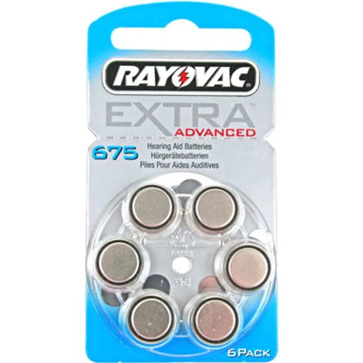 Rayovac - EXTRA Advanced - 675 - 1,4 Volt Zinc Air - 6er Blister