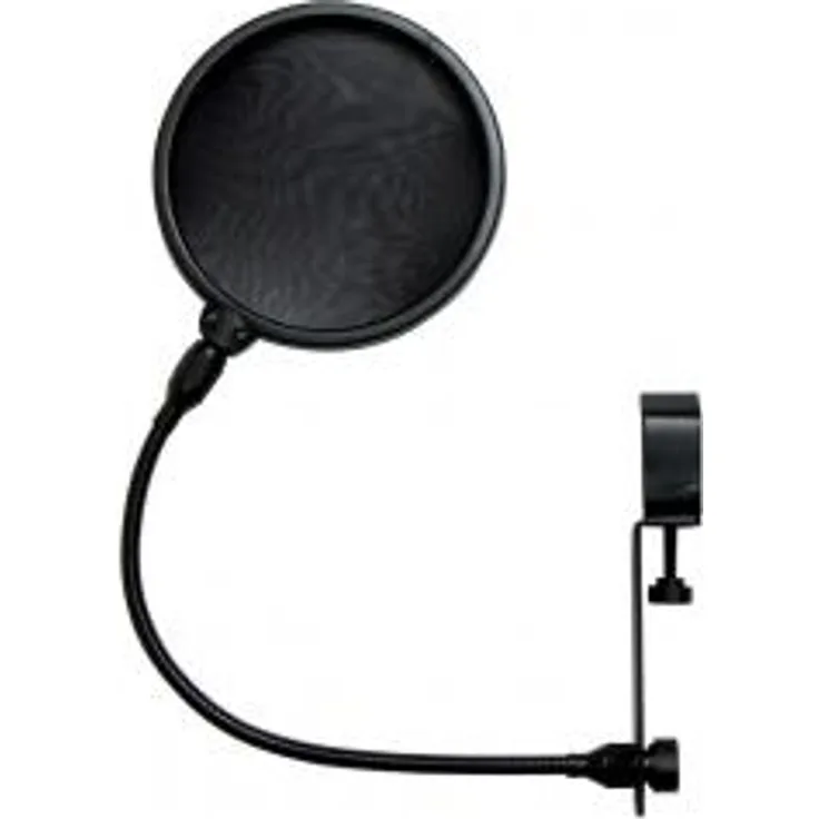 Alpha Audio 170842 Pop Filter mit elastischem Arm-Schwanenhals, Mikrofon Filter