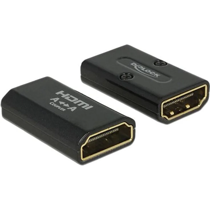 DELOCK Adapter High Speed HDMI mit Ethernet - HDMI-A Buchse > HDMI-A Buchse 4K Gender Changer schwarz