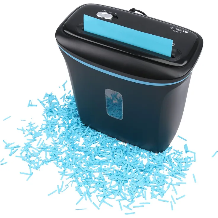 Olympia PS63 Aktenvernichter Shredder Partikelschnitt Cross Cut 4mm 6 Blätter nur 70db