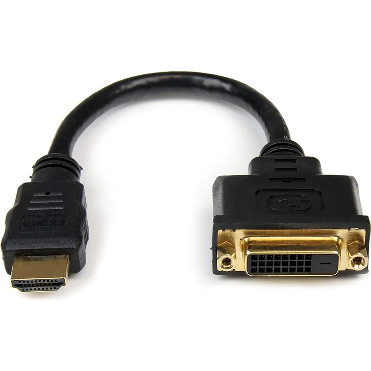 StarTech.com HDMI auf DVI Adapter 20cm - DVI-D (25 pin) (Buchse) zu HDMI (19 pin) (Stecker) - Monitor Dongle Adapterkabel
