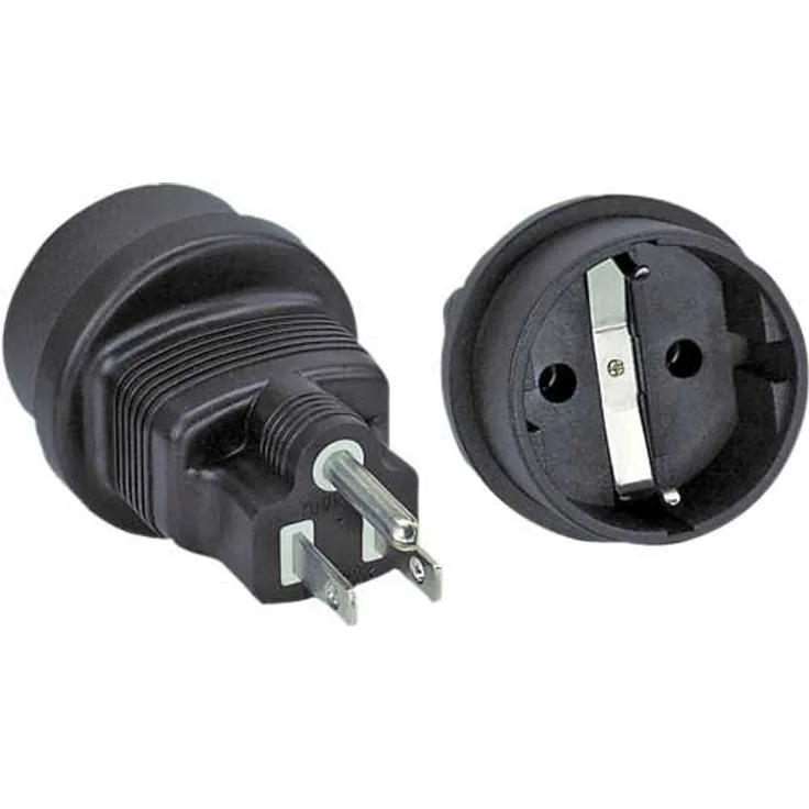 InLine 16705 Reiseadapter, USA Stecker auf Schutzkontakt Buchse
