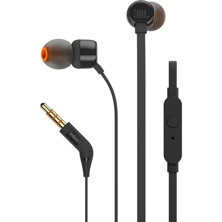 JBL Tune 110 In-Ear Kopfhörer mit Mikrofon, schwarz – Bild 1