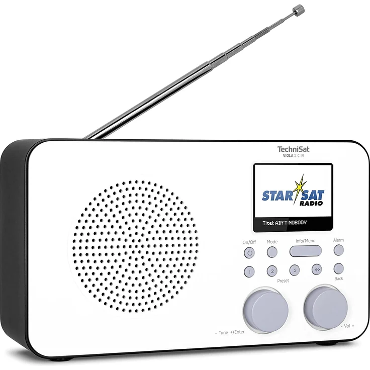 TechniSat VIOLA 2 C IR Internetradio mit WLAN, Wecker, TFT-Display, schwarz – Bild 1