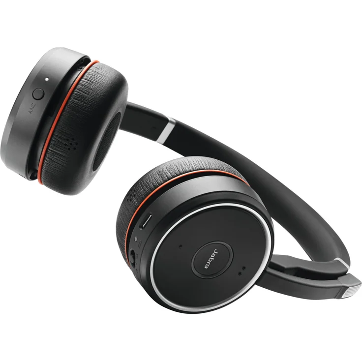 Jabra Evolve 75 UC Wireless Stereo On-Ear Headset, Unified Communications zertifizierte Kopfhörer mit langer Akkulaufzeit, USB Bluetooth Adapter, VoIP-Headset, schwarz – Bild 9