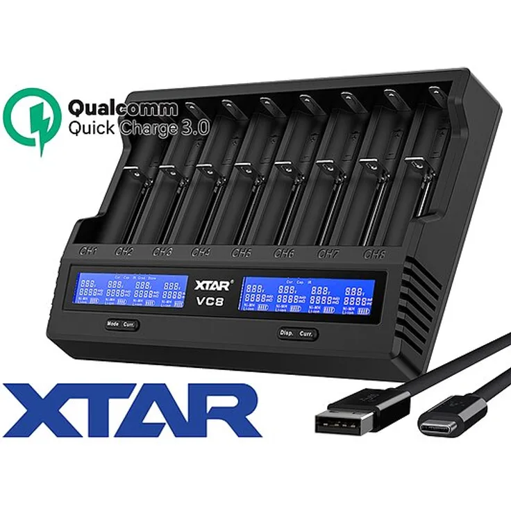 Xtar Ladegeräte VC8 für Li-Ion & Ni-MH Akkus