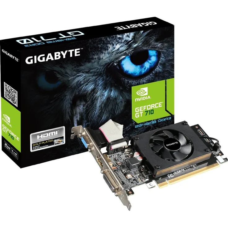 Gigabyte GeForce GT 710 [Rev 1.0] 2GB GDDR3 (GV-N710D3-2GL)