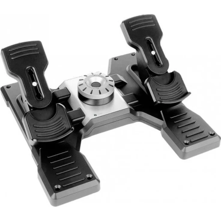 Logitech Flight Rudder Pedals Schwarz, Silber (945-000005) (PC) – Bild 1