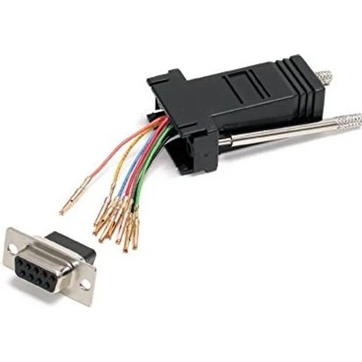 StarTech.com GC98FF DB9 auf RJ45 Modular Adapter (Bu-Bu) Schwarz