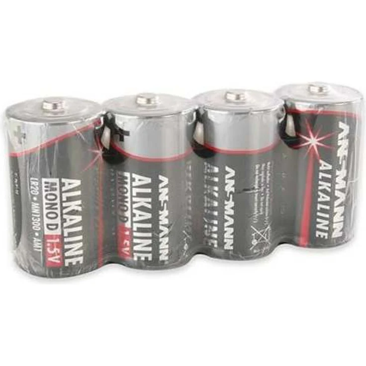 ANSMANN Batterien Mono D LR20 4 Stück 1,5V - Alkaline Batterie langlebig & auslaufsicher - Ideal für Spielzeug, LED Taschenlampe, Radio, Modellbau uvm – Bild 1