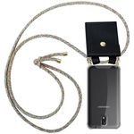 cadorabo Handykette für Samsung Galaxy NOTE 3 in RAINBOW, Silikon Necklace Umhänge Hülle mit Gold Ringen, Kordel Band Schnur und abnehmbarem Etui Schutzhülle