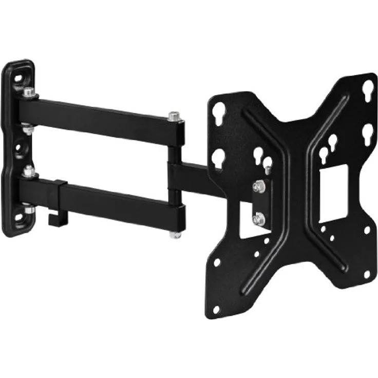 Thomson Vollbewegliche TV Wandhalterung, schwenkbar-neigbar (für Fernseher-Monitore von 10-46 Zoll (25-117 cm) VESA bis 200x200, Wandhalter mit 2 Tragearmen, Traglast bis 20 kg) schwarz