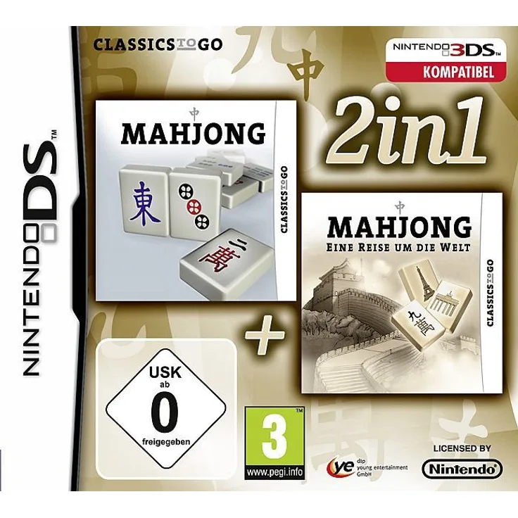 2 in 1: Mahjong + Mahjong - Eine Reise um die Welt (DS)