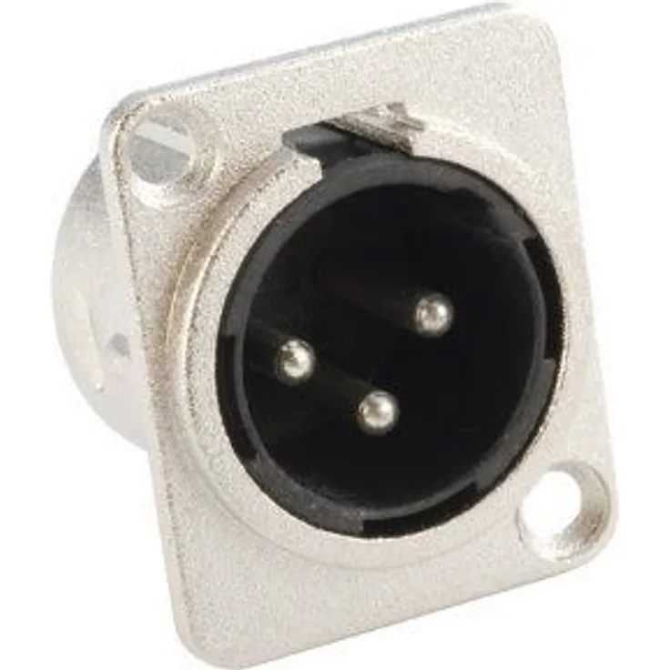 XLR universal Einbaubuchse male, D-Typ