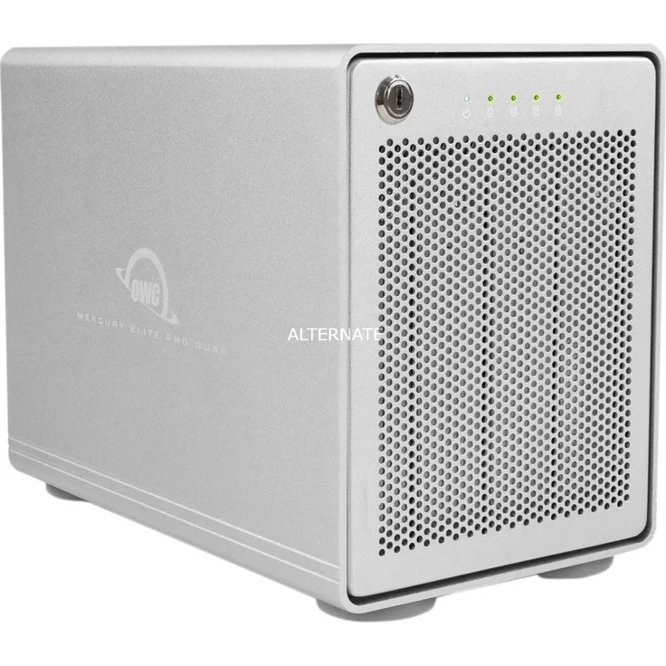OWC Mercury Elite Pro Quad Laufwerksgehäuse, silber, USB 3.2 Gen 2, RAID Ready