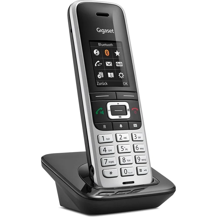 Gigaset S850HX Schnurloses DECT-Telefon zum Anschluss an vorhandene DECT-Basis, Mobilteil mit Ladeschale, Headsetanschluss, Freisprechfunktion, platin-schwarz – Bild 4