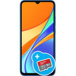 Xiaomi Redmi 9C Smartphone 16,51cm (6,53 Zoll) Farbdisplay, 32GB interner Speicher, 2GB RAM, Dual-SIM, Android, Twilight Blue + 64GB Sandisk Mirco SD-Speicherkarte
