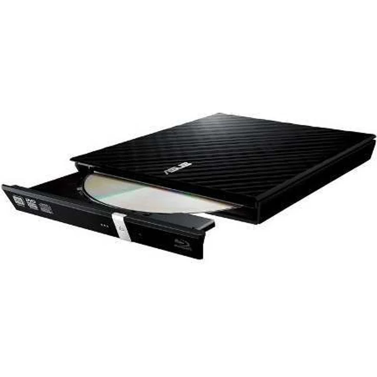 Asus SDRW-08D2S-U Lite externer Slim DVD Brenner (8x DVD±R, 6x DVD±R DL, 5x DVD-RAM, USB 2.0) inkl. Cyberlink Power2Go, Hochglanz Schwarz – Bild 2