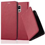 cadorabo Hülle für Samsung Galaxy NOTE 4 in APFEL ROT Handyhülle mit Magnetverschluss, Standfunktion und Kartenfach Case Cover Schutzhülle Etui Tasche Book Klapp Style