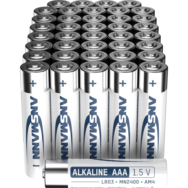 ANSMANN Batterien AAA Alkaline Größe LR03 - (40 Stück) Design kann abweichen