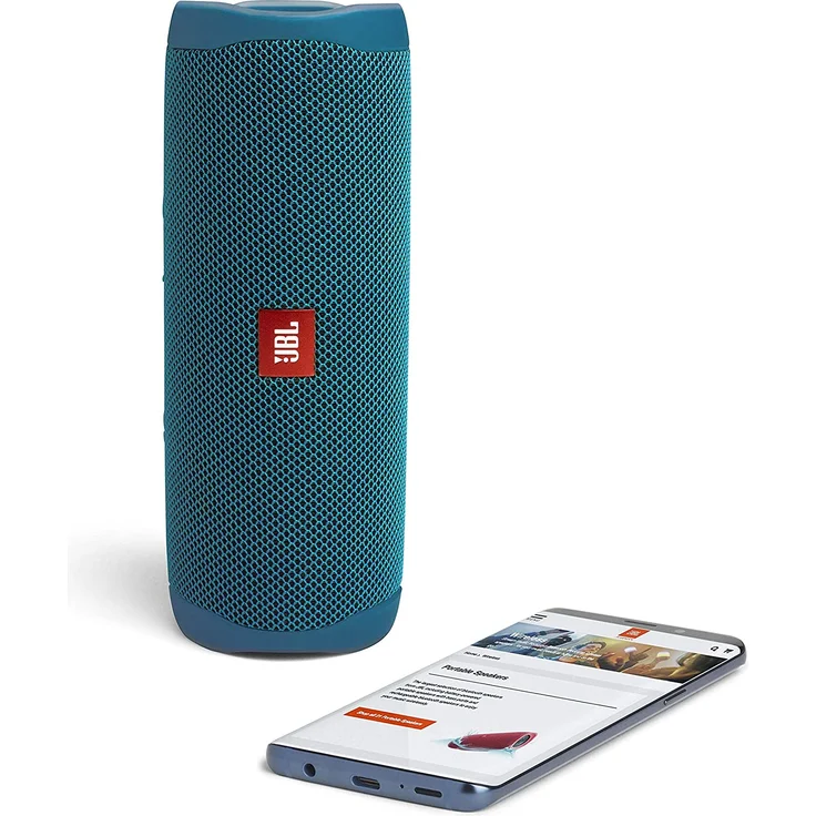 JBL Flip 5 Eco Bluetooth-Lautsprecher, wasserdicht, blau – Bild 6