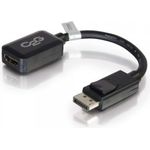 C2G 20cm DisplayPort M-HDMI F Schwarz - Kabelschnittstellen--Gender-Adapter (DisplayPort, HDMI, Male Connector-Female Connector, 0,2 m, Schwarz)