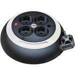 Brennenstuhl Comfort Line Kabelbox CL-S 4-fach - Mini-Kabeltrommel (Indoor-Kabeltrommel für Haushalt, 3m Kabel, Made in Germany) schwarz-weiß