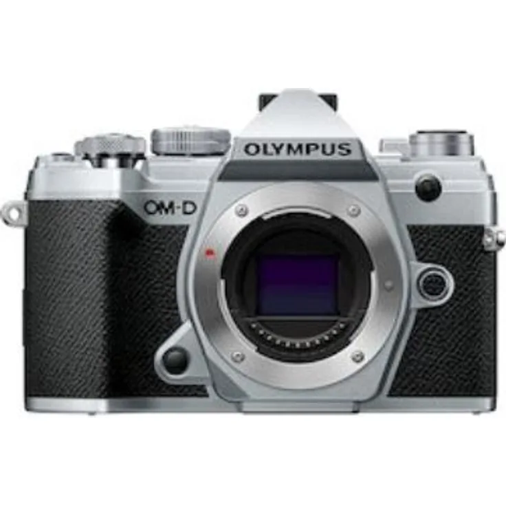 Olympus OM-D E-M5 Mark III Micro Four Thirds Systemkamera Gehäuse, 20 MP Sensor, 5-Achsen Bildstabilisator, leistungsstarker Autofokus, elektronischer OLED Sucher, 4K-Video, WLAN, Bluetooth, silber