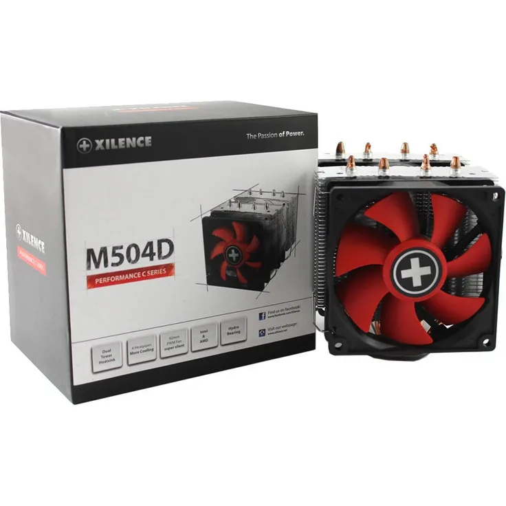 Xilence Performance C Series M504D - Prozessorkühler - (LGA1156 Socket, Socket AM2, Socket AM2+, Socket AM3, LGA1155 Socket, Socket AM3+, LGA2011 Socket, Socket FM1, Socket FM2, LGA1150 Socket, Socket FM2+, LGA1151 Socket, Socket AM4) - 92 mm