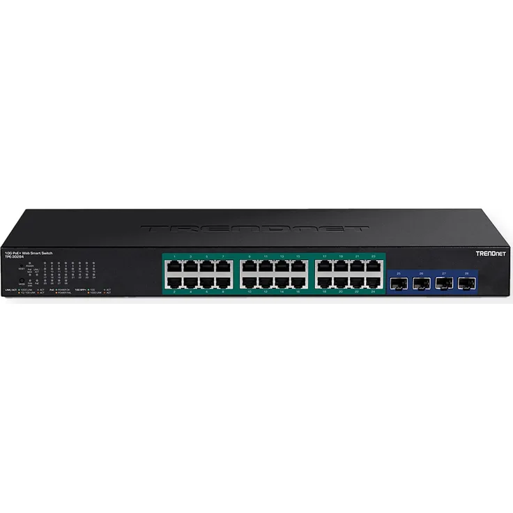TRENDnet TPE-30284 28Port Gigabit Switch Web Smart PoE+ Switch mit 10G SFP+ slots