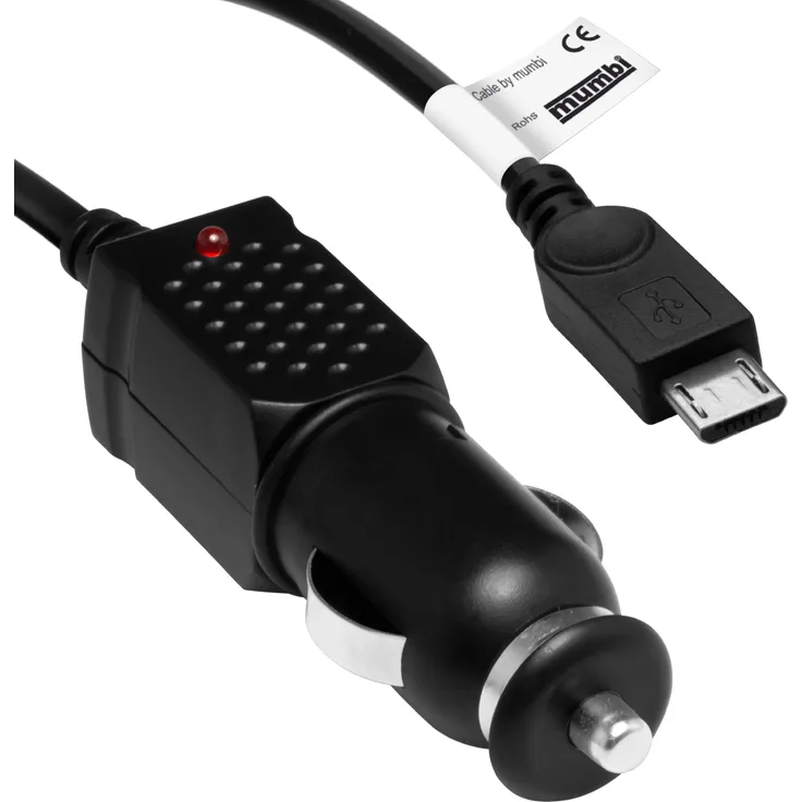 mumbi Micro USB KFZ Ladekabel für Samsung i9000 i9001 i9100 Galaxy 3 Ace 723 Star u.a. - Autoladekabel 1000mAh