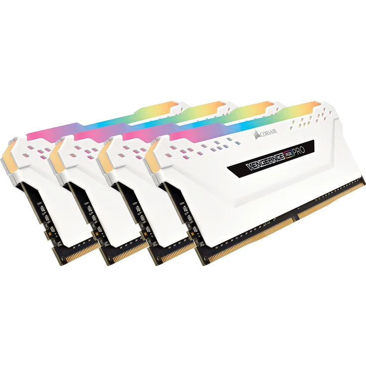 Corsair Vengeance RGB PRO 32GB (4x8GB) DDR4 3200MHz C16 XMP 2.0 Enthusiast RGB LED-Beleuchtung Speicherkit - weiß – Bild 1