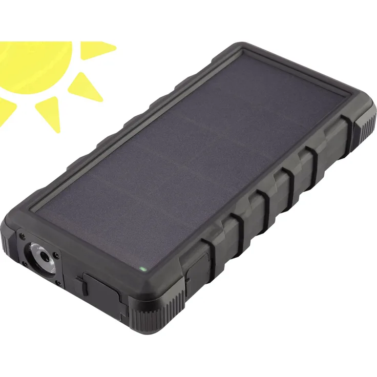 VOLTCRAFT SL-240 Solar Powerbank 24000 mAh, schwarz