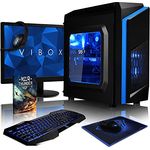 VIBOX Killstreak GS860-37 Gaming PC Computer mit Spiel Bundle, 22 Zoll HD Monitor (4,2GHz AMD FX 8-Core Prozessor, Nvidia GeForce GTX 1060 Grafikkarte, 8GB RAM, 120GB SSD, 2TB HDD, Ohne OS)