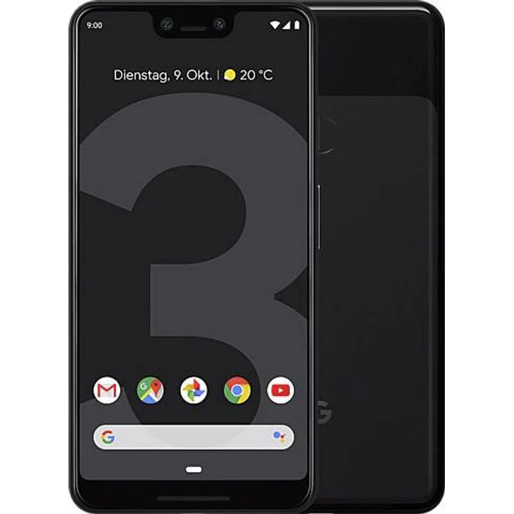Google Pixel 3 XL Smartphone 16cm (6,3 Zoll) OLED-Display, 64GB interner Speicher, 4GB RAM, Nano-SIM + e-SIM, Android, Black – Bild 1