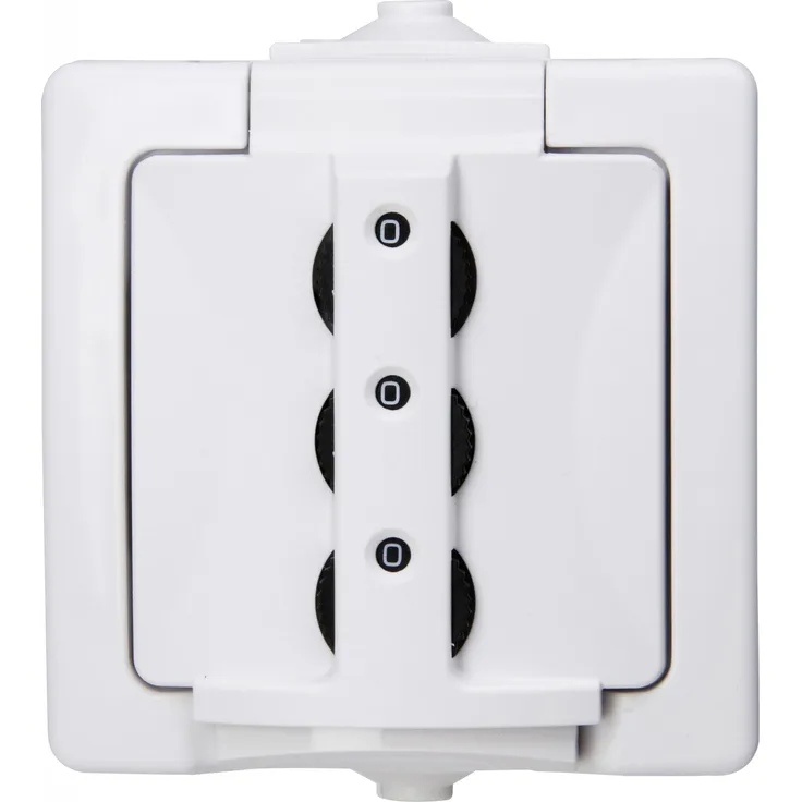 Kopp Zahlenschlosssteckdose NAUTIC'' ''mit Klappdeckel, 1-fach arktis''''